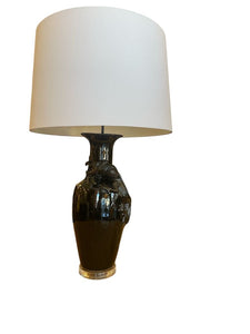 35" ETHAN ALLEN Black Dragon Lamp