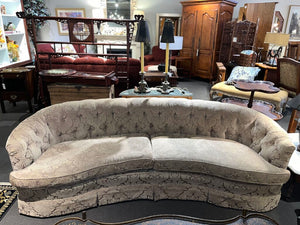 96" Vintage Tufted Curved Sofa