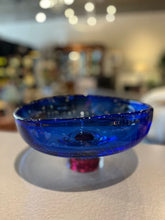 Load image into Gallery viewer, 11&quot; Kosta Boda by Goran Warff Cobalt &amp; Magenta Bowl Signed
