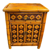 Load image into Gallery viewer, 30&quot;H x 24&quot;W x 16&quot;D Rattan/ Bamboo End Table/ Cabinet
