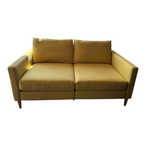62"L x 36"D x 36"H Helix Allform Modular Loveseat in Goldenrod
