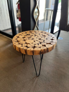 22"Dia x 20"H Round Wood Table w/ Metal Legs