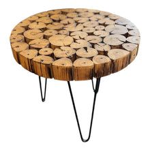Load image into Gallery viewer, 22&quot;Dia x 20&quot;H Round Wood Table w/ Metal Legs

