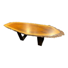 Load image into Gallery viewer, 54&quot;L x 18&quot;D x 15&quot;H Live Edge Oval Cocktail Table Imperfect
