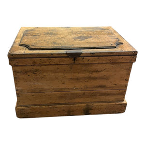 37"W x 25"D x 25"H Antique Knotted Pine Chest