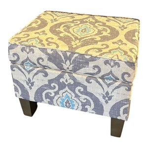 21.5"W x 17.5"D x 17.5'H Storage Ottoman in Suri Blue