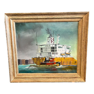 35" x 31" Tugboat by John D. Owen