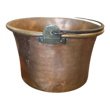 Load image into Gallery viewer, 19.5&quot;Dia x 12&quot;H Antique French Copper Chaudron or Cauldron
