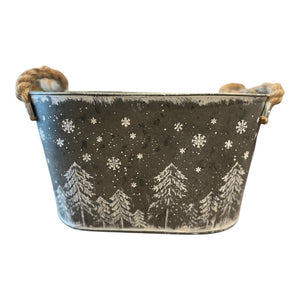 16" Winter Scene Bucket