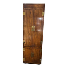 Load image into Gallery viewer, 82&quot;H x 26&quot;W x 19&quot;D Henredon Walnut Campaign Cabinet Armoire
