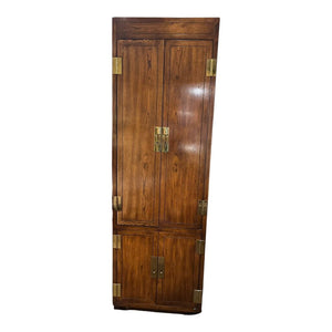 82"H x 26"W x 19"D Henredon Walnut Campaign Cabinet Armoire