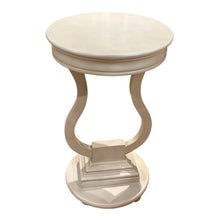 Load image into Gallery viewer, 23"H x 14"Dia Ivory End Table

