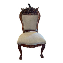 Load image into Gallery viewer, 47.5&quot;H x 23&quot;W x 23&quot;D Victorian Rosewood Carved Eagle Accent Chair
