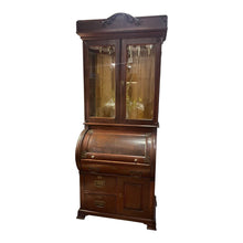Load image into Gallery viewer, 84&quot;H x 35.5&quot;W x 21&quot;D 19th C. Victorian Roll-top Secreatry Desk Imperfect
