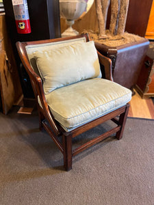 25"H x 19"W x 19"D Vintage Empire Style Armchair Petite As-Is
