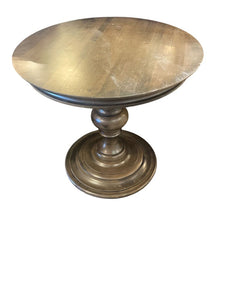 28.5" H x 26" H ETHAN ALLEN Turner Wood Pedestal Table (Imperfect)
