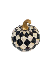 6" MacKenzie Childs Courtly Check Pumpkin ( 2 Available)
