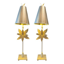 Load image into Gallery viewer, 37&quot; PAIR of Lucas McKearn Azalea Weathered Silver Buffet Lamps
