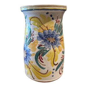 9.5" Ceramic Floral Painted Vase
