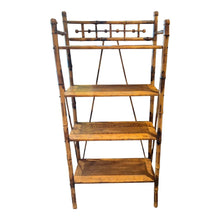 Load image into Gallery viewer, 49.5"H x 23"W x 10.5"D Vintage Bamboo/Rattan Shelf
