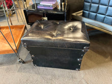 Load image into Gallery viewer, 24&quot;W x 17&quot;D x 16&#39;H Leather Storage Ottoman As Is
