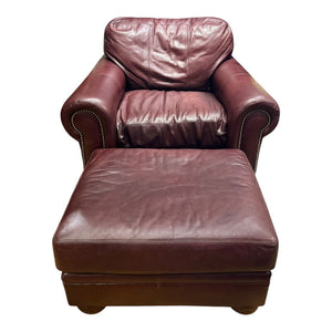 41"W x 38.5"D x 32"H Bradington Young Leather Chair & A Half