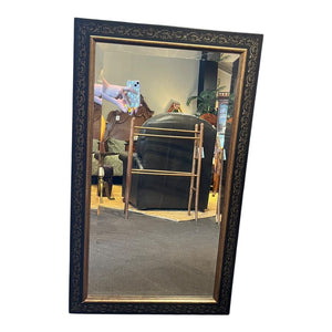 20" x 34" Uttermost Black & Gold Framed Mirror