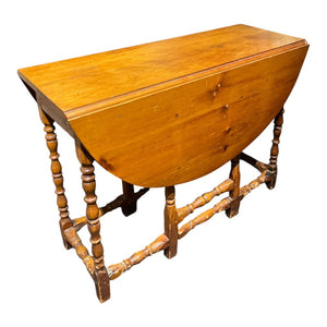 40"L x 29"H x 15"D Oak Drop Leaf Table Imperefect