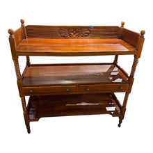 Load image into Gallery viewer, 45&quot;H x 43&quot;L x 17.5&quot;D Antique Wooden Console/ Hall table
