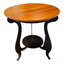 Load image into Gallery viewer, 27&quot;H x 24&quot;Dia ETHAN ALLEN Round Table w/ Black Legs
