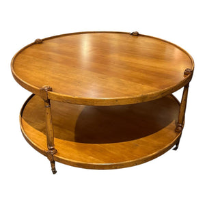 42"Dia x 21"H Vintage Lillian August Circular Cocktail Table