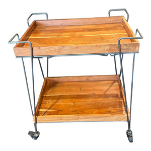 32"H x 27"W x 18"D Industrial Style Bar Cart
