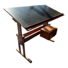 Load image into Gallery viewer, 51&quot;L x 43&quot;H x 27&quot; Danish Modern Drafting Table from Mobelfabriken Trekanton Adjustable Height w/ Stool
