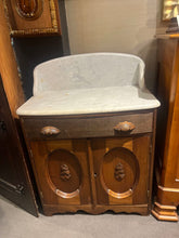 Load image into Gallery viewer, 36&quot;H x 27&#39;W x 14.5&quot;D Victorian Marble Top Washstand
