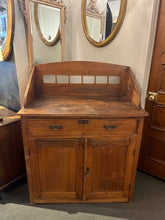 Load image into Gallery viewer, 50'H x 39.5"W x 21.5"D Antique Wooden Credenza/ Sideboard
