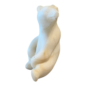 6" Russian Alabaster Stone Carved Bear