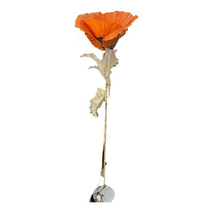 73.5" Crepe Paper Poppy Floor Lamp