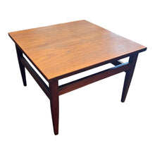 Load image into Gallery viewer, 21&quot;sq x 15&quot;H MCM Walnut Side Table
