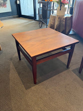 Load image into Gallery viewer, 21&quot;sq x 15&quot;H MCM Walnut Side Table
