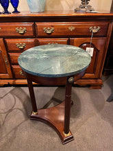 Load image into Gallery viewer, 25&quot;H x 18&quot;Dia Bombay Co. Marble Top Side Table
