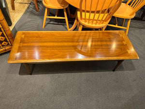 56"L x 19"D x 14"H Lane Acclaim MCM Coffee Table