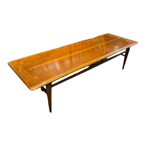 56"L x 19"D x 14"H Lane Acclaim MCM Coffee Table