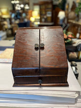 Load image into Gallery viewer, 13.5&quot;W x 12&quot;H x 11&quot;D Antique 19th Century Writing Box/ Desk Organizer
