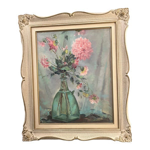 26" x 22" Dahlia Still Life by Loneta Danielson