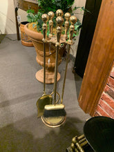 Load image into Gallery viewer, 5 pc Brass Fireplace Set

