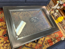 Load image into Gallery viewer, 48.5" x 35.5" x19" H ETHAN ALLEN British Classics Cane Glass Top Coffee Table
