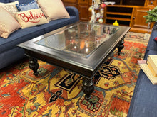 Load image into Gallery viewer, 48.5" x 35.5" x19" H ETHAN ALLEN British Classics Cane Glass Top Coffee Table

