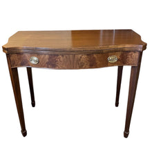 Load image into Gallery viewer, 38&quot;W x 20&quot;D x 30&quot;H Antique Federal Style Flip Top Table w/ Burled Wood Front(refinished)
