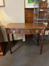 Load image into Gallery viewer, 38"W x 20"D x 30"H Antique Federal Style Flip Top Table w/ Burled Wood Front(refinished)
