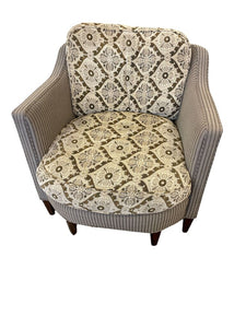 33" H x 35" W Hickory White Custom Fabric Club Chair